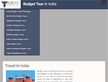 Tablet Screenshot of budget-travel-in-india.com